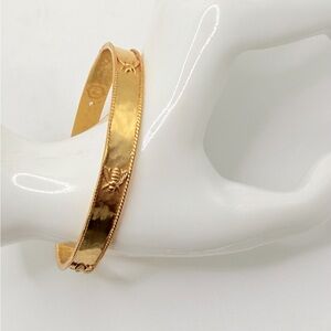 Julie Vos Bee Motif Gold Plated Bangle Bracelet